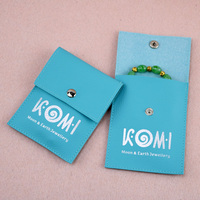 Petites Sacoches à Bijoux Personnalisées 8x8cm en Similicuir PU avec Logo, Pochette d'Emballage Faux Cuir pour Montres, Boucles d'Oreilles et Bracelets