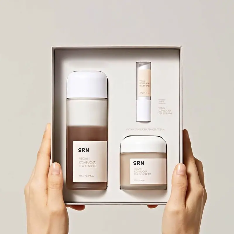 Korean Natural Organic Vegan Face Beauty Suit Face Serum Hydrating Anti Acne Treatment Kombucha Skin Care Set
