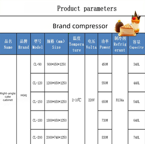 Tủ lạnh thủy tinh đơn nhiệt độ góc phải 3 lớp có cửa sau để trưng bày bảo quản bánh trái cây - Product Image 3