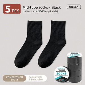 Cheap <strong>Polyester</strong> Disposable Daily Throwing <strong>Socks</strong> Portable Travel Business Compression Mid-Calf <strong>Socks</strong> Men Women Leisure Sports - Product Image 4