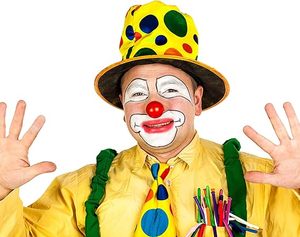 Gran oferta, sombrero de copa de payaso de lunares Multicolor para Halloween, suministros de vestir de payaso, conjunto de accesorios de disfraz de circo de Carnaval - Product Image 4