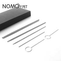 Probe Logam Stainless Steel untuk Ular Reptil, Set Jarum Identifikasi Detektor Jenis Kelamin Ular Peliharaan