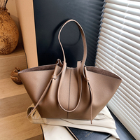 Sacs fourre-tout pour femmes en cuir PU souple, ensemble de sacs de shopping 2-en-1 grande capacité, sacs à main de luxe de créateur 2025
