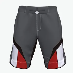 Pantalones cortos de boxeo con impresión personalizada MMA Grappling Short MMA Boxing Fight Shorts Ropa deportiva Hombres 100% Poliéster Rashguard Set Mma