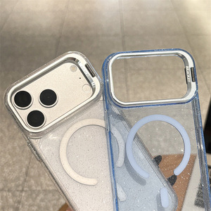 เคสใสแบบมีกลิตเตอร์สำหรับ iPhone 15 16 17 พร้อมขาตั้งเลนส์กล้อง, เคสแบบชิ้นเดียวสำหรับ iPhone 17 Pro Max - Product Image 5