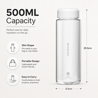 Bouteille d'eau Tritan 500 ml avec logo personnalisé, sans BPA, anti-fuite, étiquette privée, fabricant OEM ODM