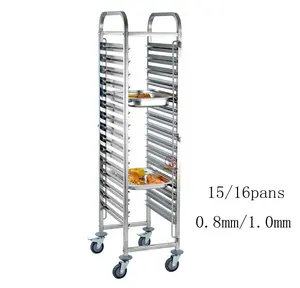 Stainless Steel Baking 16 Layers GN Food Pan Racking Trolley baking oven trays Trolley
