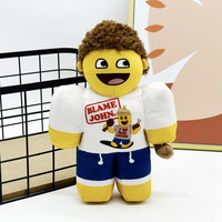 Logo personnalisé Forsaken Shedletsky jouets en peluche sourire bouche ouverte homme jaune poupées en peluche perdu tribu jeu périphérique poupée en peluche cadeau