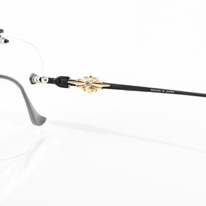 Monture de lunettes de luxe pour femmes, grande taille, motif mat, design rétro moderne, pilote, sans monture, optique, sur ordonnance, presbytie - Product Image 5