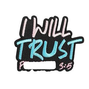 Patchs brodés à motifs de lettres anglaises 'Be Joyful Always' et 'Faith Trust', à thermocoller, avec mots inspirants, pour accessoires vestimentaires masculins - Product Image 5