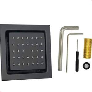 Système de <span class=keywords><strong>douche</strong></span> thermostatique noir à <span class=keywords><strong>LED</strong></span>, gouttelettes de corps, <span class=keywords><strong>douche</strong></span>, noir, 16 pouces - Product Image 5