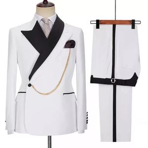 Setelan Jas Pria Desain Baru Double Breasted Warna Burgundy <span class=keywords><strong>2</strong></span> Potong Slim Fit untuk Pesta Pernikahan, Acara Resmi, dan Pesta Prom - Product Image 5