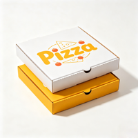 Boîte de livraison de pizza en carton ondulé kraft de qualité alimentaire, personnalisable avec logo OEM/ODM, de 6 à 32 pouces, pour les entreprises de restauration.