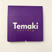 Boîtes d'emballage carrées pour sushis à emporter, écologiques, jetables, avec logo personnalisé, couleur, en papier couché, impression quadricolore, découpées.