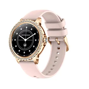 2024 mode I58 dame montre intelligente diamant clouté de luxe 1.32 "écran BT appel IP67 Sport 220mAh montre intelligente pour les femmes