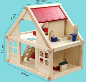 บ้าน<span class=keywords><strong>ไม้</strong></span>เด็กเล่น DIY บ้านตุ๊กตา<span class=keywords><strong>สอง</strong></span><span class=keywords><strong>ชั้น</strong></span>ขนาดเล็ก พร้อมชุดเฟอร์นิเจอร์จิ๋ว - Product Image 6