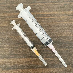 Disposable Aseptic Threaded Syringe Injector Pipette Plastic Luer Lock Sterile Disposable Syringes With Needles