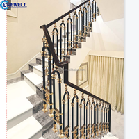 Balustrade d'escalier de balcon de luxe moderne nez pièces style de conception principale