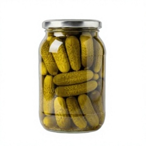 Canned <b>Pickled</b> Cucumbers Vinegar Preserved Peeled Sour Flavor Mason <b>Jar</b> Packaged Room Temperature Storage - Product Image 2