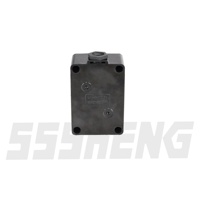 Bouton de commande SSSHENG PKE-2H IP40 10A, interrupteur à bouton-poussoir 2 touches vert rouge noir, borne à bouton-poussoir