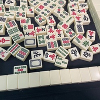 Jeu de Mahjong Malaisie Singapour A1 A2 Tuiles de Mahjong 156 160 pièces Motif traditionnel