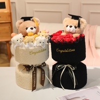 Maßgefertigter Liebes-Deko-Plüschbär Kuscheltier-Bouquet Geschenk für Frauen Muttertag Valentinstag