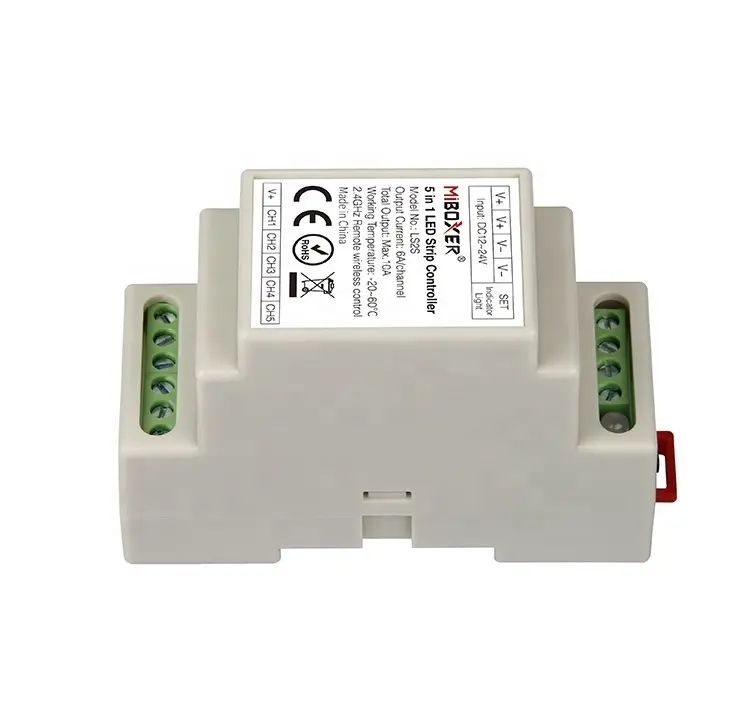 Controle remoto ls2s 5 em 1 led, receptor rf 2.4g smart rgb + cct led dimmer