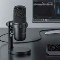 Microphone professionnel en métal à condensateur Usb pour enregistrement vocal, Microphone de Studio, enregistrement de Podcast, Microphones de jeu