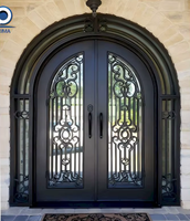 Porte double en fer forgé Prima Custom, design de luxe pour manoir, villa, propriété, porte en fer forgé