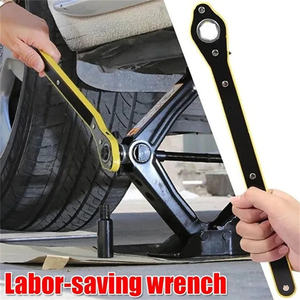 כלי פלדה תיקון כלי עבודה-חיסכון ג 'ק ratchet מפתח ברגים scissor ג' ק עם ברגים גלגל מוט ברזל ידית - Product Image 3