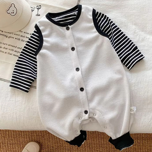 Nuevo bebé primavera otoño Color sólido niños y mono informal completo niñas niños sin mangas - Product Image 4