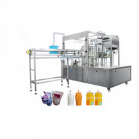 Machine d'emballage entièrement automatique à 2, 4, 6 ou 8 têtes pour sachets de 5 oz (500 ml) de sauce BBQ, sauce pizza, avec buse autoportante et aspiration