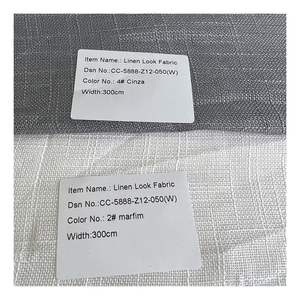 Cortina de gasa de CC-5888-Z12-050 para sala de estar, tela de gasa cruzada de aspecto de lino, 100% poliéster - Product Image 5