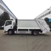 Camion compacteur d'occasion Isuzu, camion à ordures, camion de collecte des déchets, chargement arrière, diesel, transmission 4x2, Euro 3/4/5/6