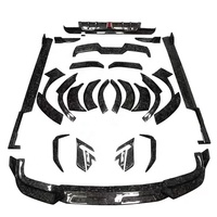 Kit de cuerpo de fibra de carbono ancho MH actualizado, faldas laterales de labio trasero delantero para Bmw X6M 2020-2023