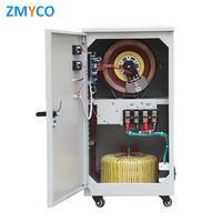Stabilisateur de tension monophasé 140V-260V 30 kVA, moteur servo, régulateur de tension automatique 220 VAC avec protection contre les surtensions pour les ménages