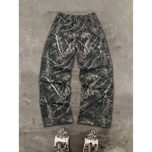 Pantalones Casuales con Estampado de Ramas a la Moda, Estilo Hip-Hop, Pierna Ancha, Versátiles, Novedad para Comercio Exterior Transfronterizo - Product Image 2