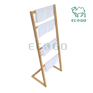 Porte-serviettes moderne en bambou personnalisé à 4 niveaux pour meubles de maison - Product Image 2