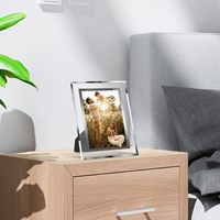 Cadre Photo en verre cristal transparent A4A5 cadre d'affichage de certificat 6 pouces 7 pouces 85 pouces Table Photo argent Sublimation