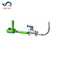 Ligne de convoyage pneumatique de ciment en sacs jumbo, phase dense et phase diluée, pour le chargement des silos