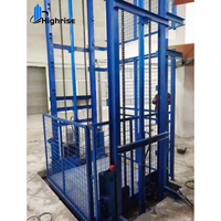 Hot Sales Hydraulische Wand montage Führungs schiene Fracht lift 1000kg 1 Tonne elektrischer stationärer Waren lift für Lager