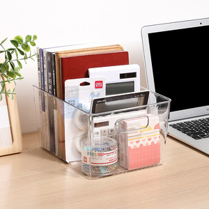 Estante de almacenamiento de libros para niños de plástico moderno con asa, estantería transparente, cesta para clasificación de libros, caja de cesta de uso de cocina - Product Image 5