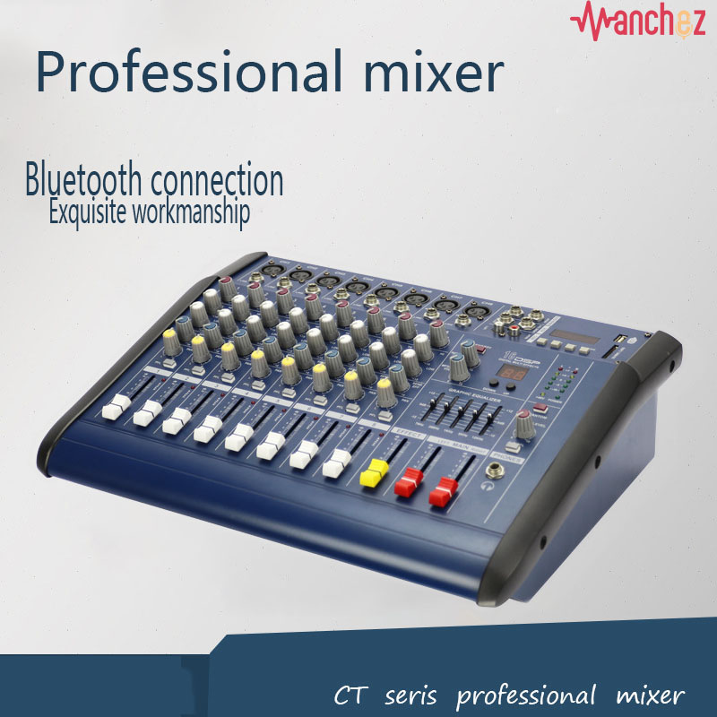 Manchez PMX802D-USB - 8-Channel Audio DJ Mixer for Concerts