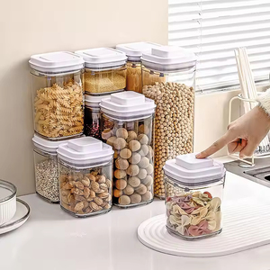 Modern Nordic Airtight Plastic Food Pet <b>Kitchen</b> Organizer Fridge Freezer <b>Pantry</b> Storage Bins Foldable Detachable Multifunction - Product Image 5