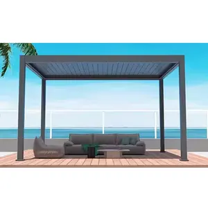 Moda açık louadjustable Pergola ile ayarlanabilir alüminyum Gazebo güneş gölge veranda alüminyum Garden bahçe için 3x6 m