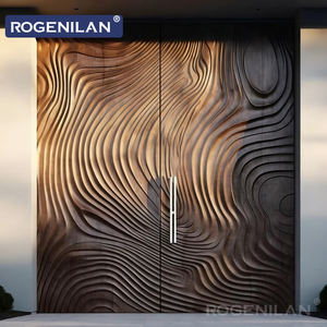 <span class=keywords><strong>Porta</strong></span> Blindata Esterna di Alta Qualità in Lega di Alluminio con Design Personalizzato 3D Intagliato per Ville Moderne di Lusso - Product Image 1