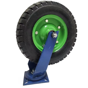 Venta caliente <span class=keywords><strong>Barrow</strong></span> 4,00-8 neumático inflable goma carretilla Material de acero con estilo giratorio placa de montaje rígida Carro de mano - Product Image 6