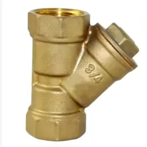 Brass Y Type Strainer With CF8 Filter Screen Bsp/BSPT Thread Connect