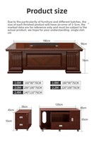 Elegante scrivania da ufficio Set tavolo unico per capi, presidenti, manager e presidenti, ideale come scrivanie esecutive