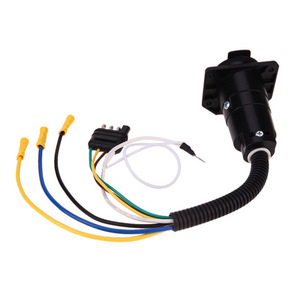 UA1427 <b>Trailer</b> Plug Adapter 4 Pin To 7 Pin Socket Black Power Connector For Car <b>Trailers</b> - Product Image 2
